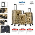 thumbnail image 4 of InUSA Print 3-Piece Hardside Luggage Sets with Spinner Wheels, Handle, Trolley, (20"/24"/28"), Cheetah, 4 of 11