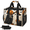 Multicolor 2, variant on Halloween Evil Pumpkin Ghost Reusable Grocery Bag, Large Shopping Tote with Handle for Groceries, Fodable Tote Bag for Kitchen, Car Trunk, Picnic