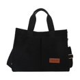thumbnail image 1 of Bolso de hombro para mujer, elegante bolso de mano para niñas, pequeño bolso de mano de pana moderno, bandolera Negro, 1 of 9