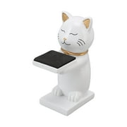 Watch Display Stand Cat Figurine Resin Watch Holder Decoration Storage Rack for Jewelry Bracelet Necklace White