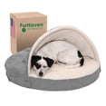thumbnail image 1 of Cama Ortopédica para Mascotas Furhaven Gris con Manta de Sherpa y Gamuza, Funda Lavable a Máquina, 1 of 12