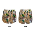 thumbnail image 5 of Picia Mallard Ducks Pattern Women's 2 in 1 Athletic Running Shorts High Waisted Workout Casual Gym Sweat Shorts with Comfy Liner Zipper Pockets-Small, 5 of 9