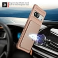 thumbnail image 5 of TECH CIRCLE Wallet Case for Google Pixel 8, Credit Card Slots Holder Luxury PU Leather Cover, Magnetic Car Mount Shockproof Lens Protective Case for Google Pixel 8 2023, Rosegold, 5 of 7