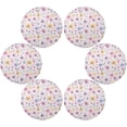 thumbnail image 3 of Watercolor Flowers Round Placemats Washable Placemats Non-Slip Heat-Resistant Table Place Mats for Dining Kitchen Holiday Party Table Decoration 15.4"-6PCS Table Mat, 3 of 7
