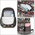 thumbnail image 4 of Pioneer Flower Floral Print Pattern 17" School Backpacks for Teens,Waterproof Oxford Fabric,S-Shape Padded Straps for School,Travel,Hiking,Camping, 4 of 5