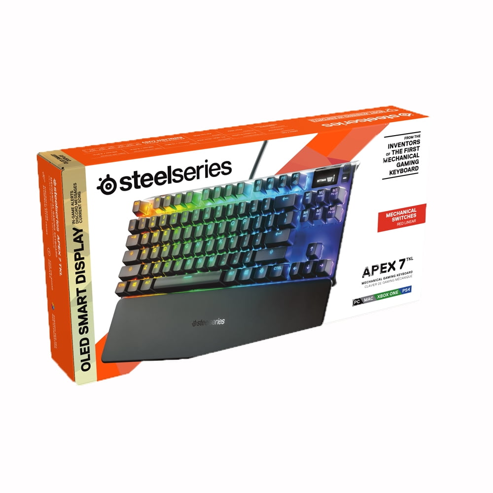 SteelSeries Apex 7 Tkl Compact Mechanical Gaming Keyboard, Black 