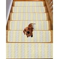 thumbnail image 2 of Stair Treads for Wooden Steps,Yellow Grey Botanical Peel Stick Stair Treads with Adhesive,Pastoral Spring Summer Leaf Aesthetics Non Slip Indoor Stairs Runner Rugs Mats for Elders Dogs 8"x30" 7PCS, 2 of 7