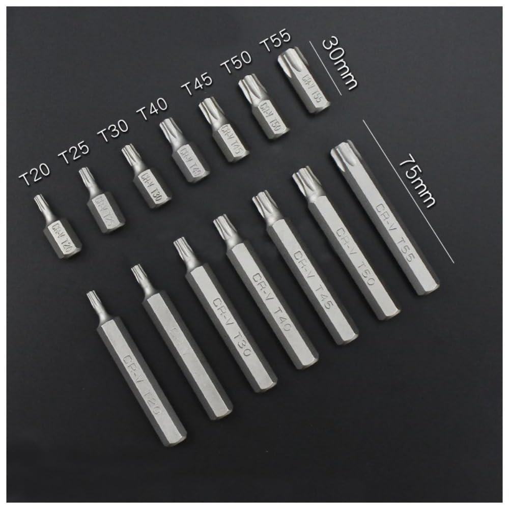 40Pcs 1/2in 3/8in Adaptor Drive Shank Hex Torx XZN Spline Star Impact Socket Set Metric Socket Set Ratchet Driver Socket Wrench