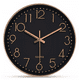 thumbnail image 1 of Reloj de pared Moderno BLOOSOM cuarzo silencioso Dormitorio y Salón oro/negro, 1 of 4