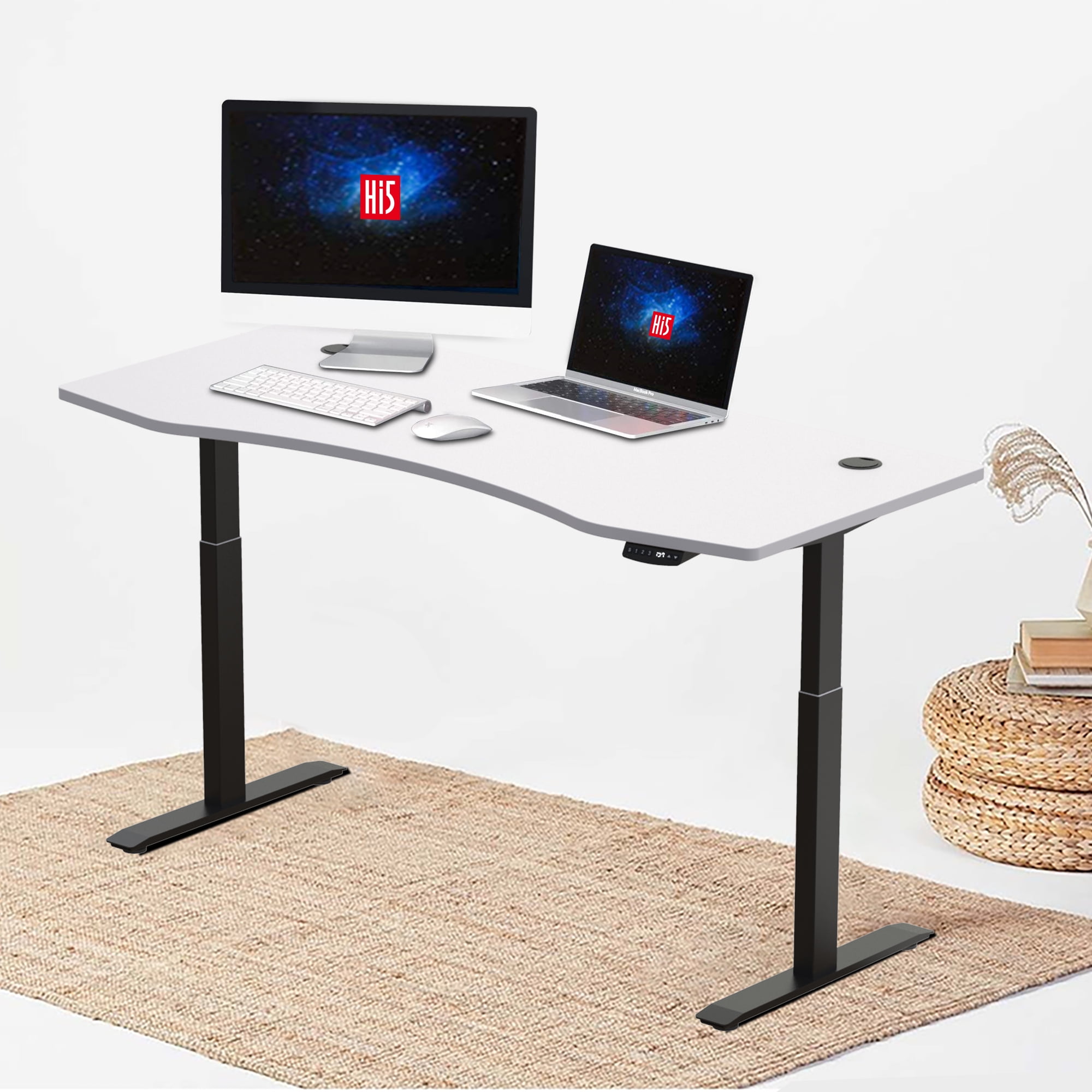 Hi5 Ez Electric Height Adjustable Standing Desk with ergonomic