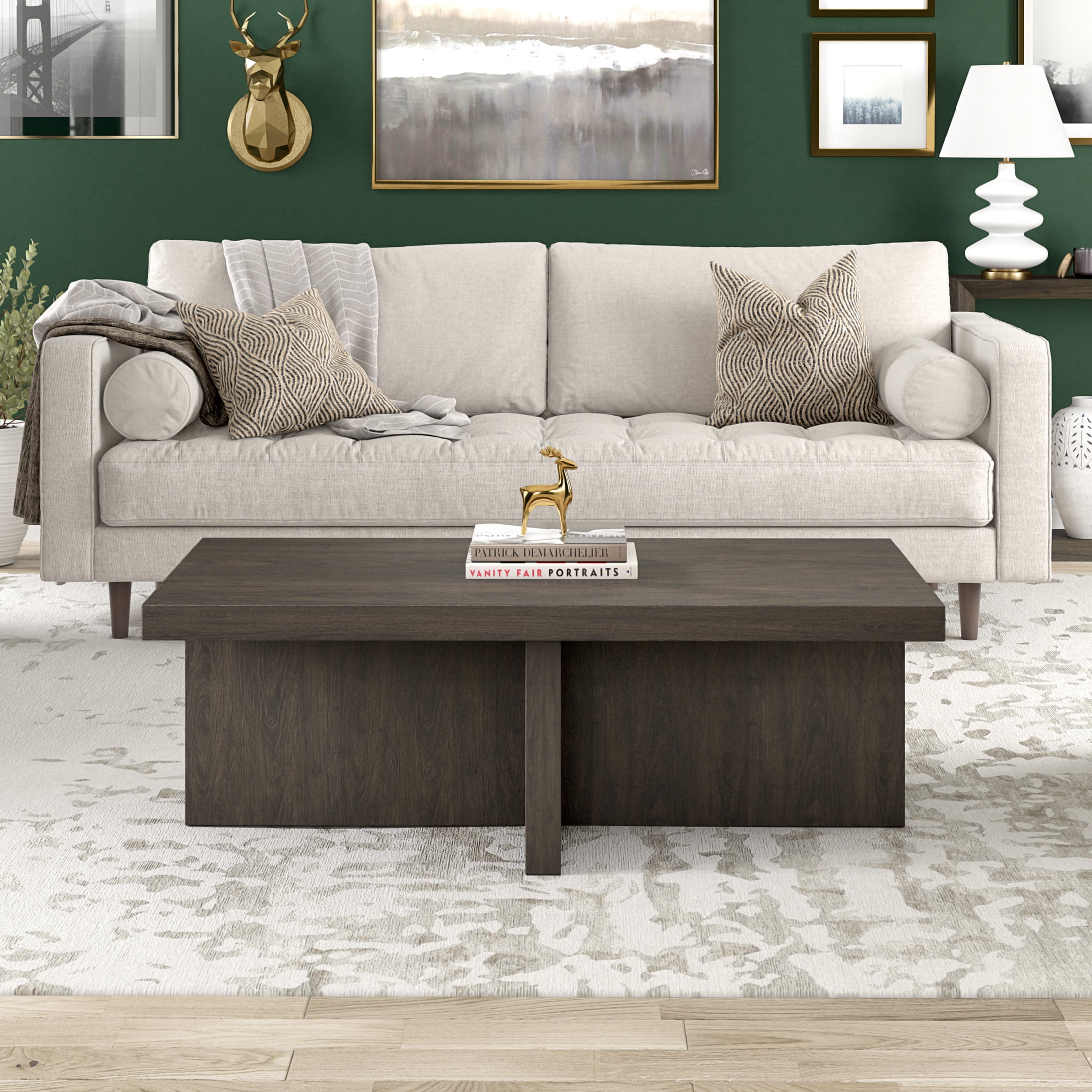 Evelyn&Zoe Scandinavian 44" Wide Alder Brown Coffee Table