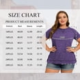 thumbnail image 2 of LANREMON Tunic Tops for Women Short Sleeve Oversized T Shirts Casual Round Neck Side Slit Plus Size Purple Tee Blouse for Women Size 26 Plus, 2 of 5