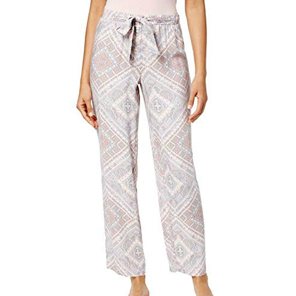 Alfani Alfani Womens Printed Drawstring Waist Pajama Pants (Patchwork