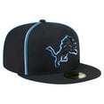 thumbnail image 3 of Men's New Era Black Detroit Lions Soutache 59FIFTY Fitted Hat, 3 of 5