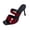 Womens Casual Shoes # Wine, variant on Slip On Shoes for Women Heeled Mules Open Toe Stiletto Slide Sandals Square Front Twin Wide Strap Shiny Patent Finish Backless Dress Party Evening Pumps