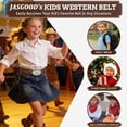 thumbnail image 6 of JASGOOD Kids Western Belt for Boys Girls Removable Buckle and Adjustable Embossed Leather Cowboy Cowgirls Belts, 6 of 8