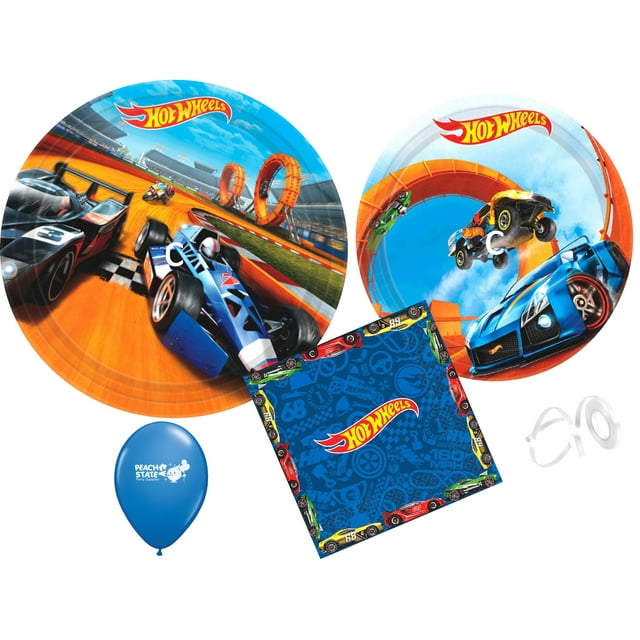 Hot Wheels Birthday Party Supplies Bundle Hot Wheels Plates Hot Wheels Napkins Pack for 8