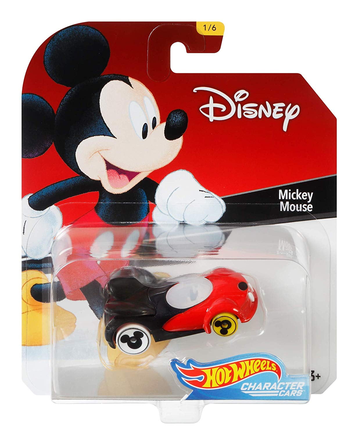 2018 Hot Wheels Disney Character Car Mickey Mouse 1/64 Diecast Model Toy Car