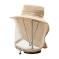 thumbnail image 2 of Mosquito Net Hat Sun Hat, Solar Powered Cooling Fans with Wide Brim for Fishing, Gardening, Hiking, Camping, 2 of 6