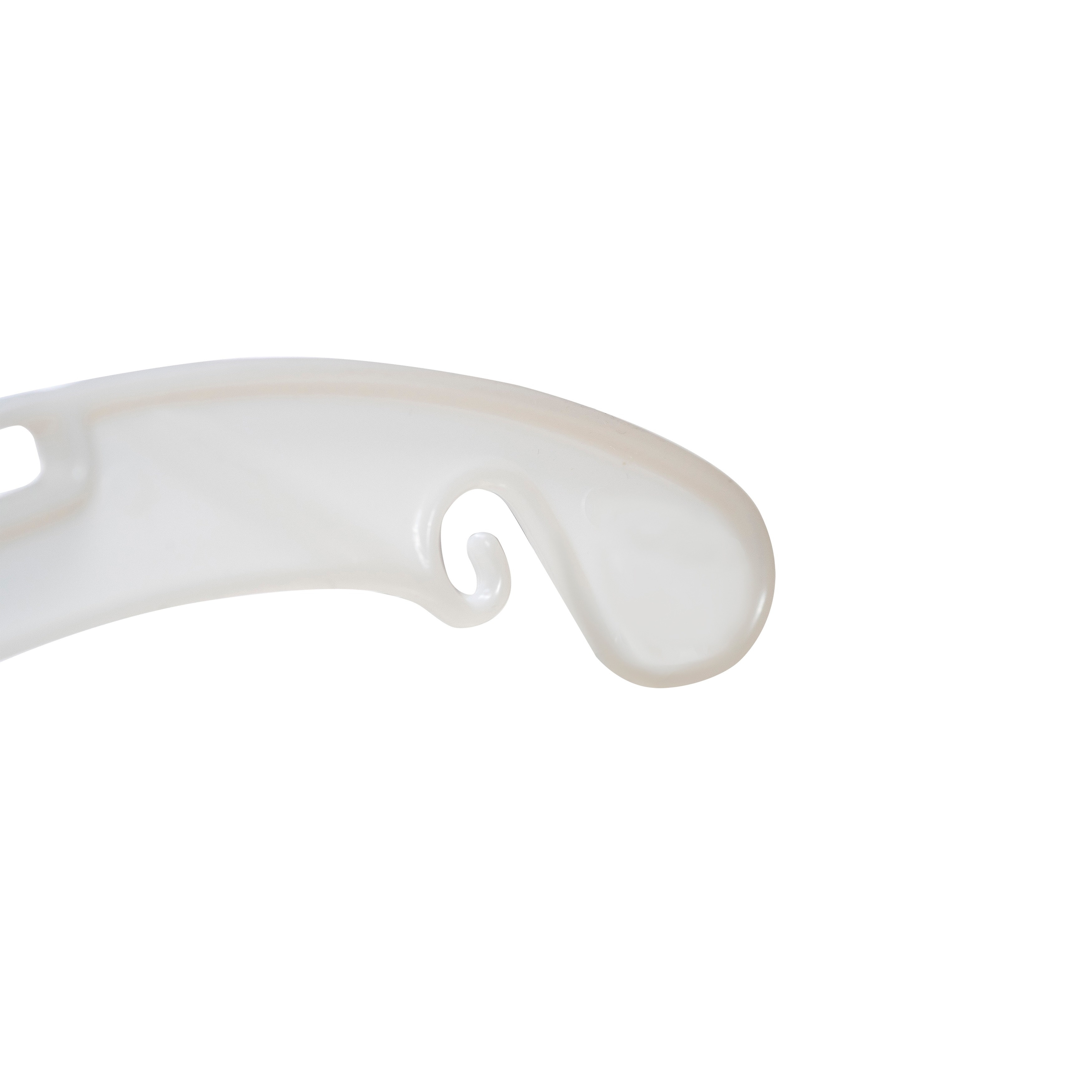 NAHANCO #1505HU 17" White Medium Weight Plastic Shirt Hangers (Pack of 50)