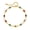 Golden-1, variant on lureme Multicolor Oval Rectangle Heart Glass Stones Chain Bracelet for Women Golden Extenstion(bl003571-2)