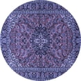 thumbnail image 1 of Ahgly Company Machine Washable Indoor Round Persian Blue Traditional Area Rugs, 4' Round, 1 of 4
