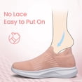 thumbnail image 5 of BNRSHOE Walking Shoes Women's Mesh Sock Casual Sneakers Lightweight Comfy Flats Pink, 5 of 8