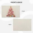 thumbnail image 3 of Christmas Placemats Set of 4, Pink Christmas Tree Bell Gift Place Mats Xmas Table Mat Placemat Heat Resistant Non Slip Line for Holiday Decor 18" x 12", 3 of 6