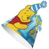 Winnie the Pooh 1st Birthday Cone Hats (8ct)