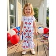 thumbnail image 4 of BemeyourBBs Toddler Baby Girls 4th of July Outfit Patriot Independent Day Clothes Flag Plaid Print Romper Overalls Bell Bottoms Casual Summer Sleeveless Jumpsuit Fourth of July Outfit, 4 of 9