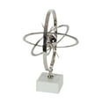 thumbnail image 6 of DecMode 14" Silver Armillary Globe with Marble Base, 6 of 9