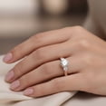 thumbnail image 4 of Mauli Jewels 0.50 Ct Three-Stone Lab Grown Diamond Engagement Ring 14K Rose Gold, 4 of 10