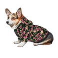 thumbnail image 7 of Honeii Rose Flowers Print Small Dog Hoodies Pet Hooded Sweatshirts Fall Winter Puppy Cat Sweaters Warm Clothes for Small Dogs Outfits Costume-X-Small, 7 of 7