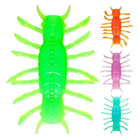 Jkung 4Pcs Soft Bionic Fishing Lures for Shake Shrimp Realistic Design Sinking Baits Freshwater Bright Colors Natural Swimming Outdoor Fishing Gear