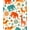 Orange, Pattern 4, variant on ODIKA 2x3 Machine Washable Non-Slip Area Rug, Magical Meadow Fauna Customized Slumber Pack High Traffic Rug, Green, 685941
