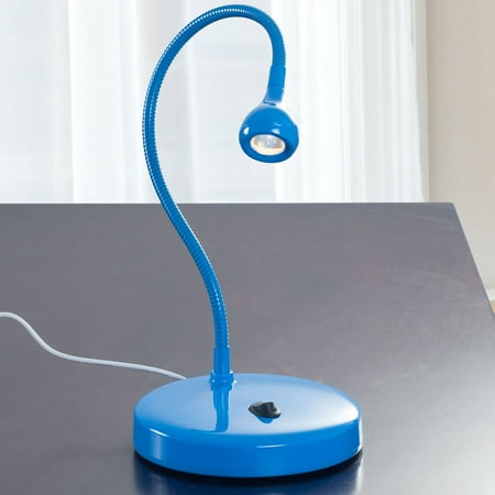 LED Goose Neck Desk Lamp Blue by Lavish Home