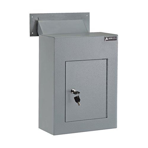 AdirOffice Through The Wall Drop Box Depository Safe With Key Lock