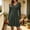 Army Green, variant on Womens Ribbed Knit Nightgown V Neck Long Sleeve Button Front A Line Mini Sleep Dress Loungewear