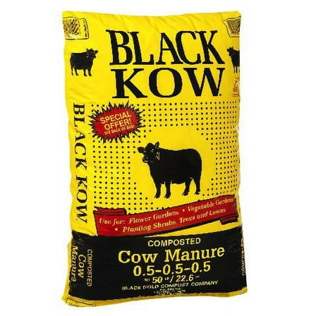 Black Kow Composted Cow Manure Fertilizer, 35 lb Bag with Slow Release Formula