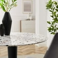 thumbnail image 6 of Modway Zinque 36" Round Terrazzo Dining Table in Gold White, 6 of 6