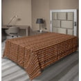 thumbnail image 1 of Abstract Flat Sheet, Demonstration of Vertically Arranged Polka Dots and Stripes, Soft Comfortable Top Sheet Decorative Bedding 1 Piece, 6 Sizes, Cinnamon Multicolor, by Ambesonne, 1 of 1