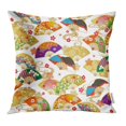 thumbnail image 1 of BSDHOME Asia The Beautiful Pattern Japan Elebration Exture Fan Gold Japanese Kimono Pillowcase Cushion Cases 16x16 inch, 1 of 1