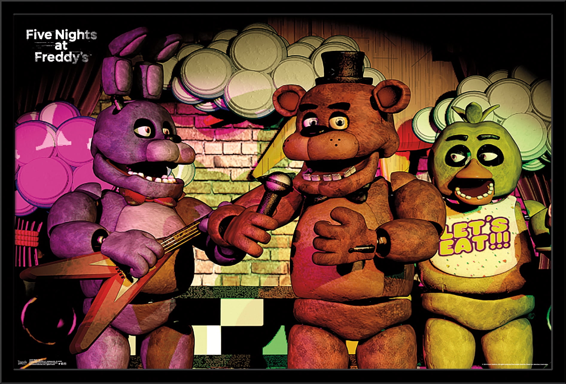 Five Nights at Freddy's - Band Wall Poster, 22.375" x 34", Framed -  Walmart.com