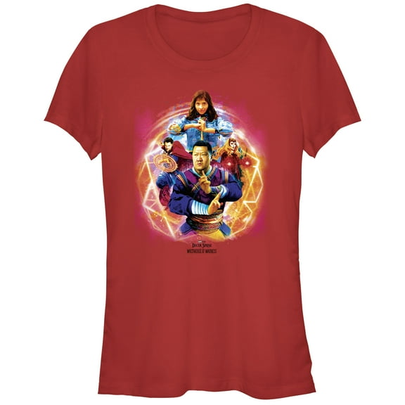 Junior's Marvel Doctor Strange in the Multiverse of Madness Powerful Heroes Graphic Tee Red 2X Large