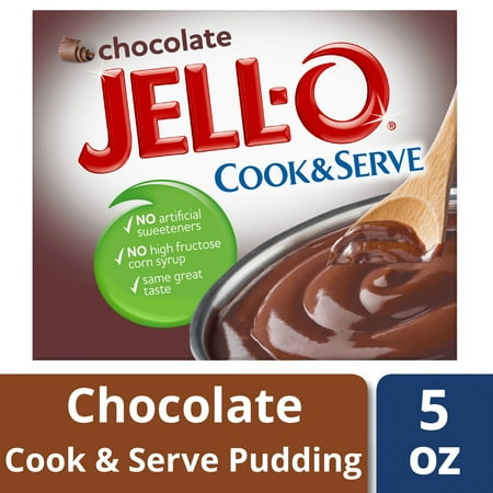 (5 Pack) Jell-O Cook & Serve Chocolate Pudding & Pie Filling, 5 oz Box