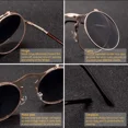 thumbnail image 5 of Gafas de sol plegables Steampunk para hombres y mujeres, lentes dobles, marco de aleación transparente, sombra UV400, 5 of 5