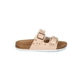 thumbnail image 2 of New Women Leatherette Studded Double Buckle Footbed Sandal - 17904 By AMS, 2 of 5