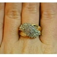 thumbnail image 2 of 1Ct Simulated Diamond 925 Silver Women's Cluster Engagement Ring 14k Yellow Gold Plated, 2 of 2