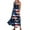 Navy, variant on Women's Breathable Summer Dress Sleeveless Cotton Linen Sundress with Patriotic Print, Casual Pocket Design for Outdoor Wear,Blue L
