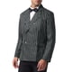 thumbnail image 4 of Blazers a rayas Lars Amadeus para hombres, chaqueta deportiva de solapa de pico, abrigo de negocios de doble botonadura, traje a rayas 2XL blanco oscuro, 4 of 6